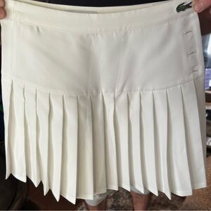 Lacoste Cream Pleated Skirt